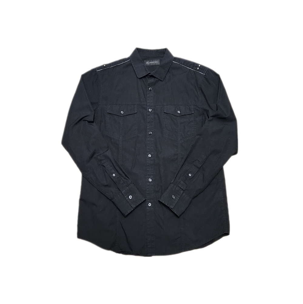 Men's Black Button Up Shirt INC International Concepts Medium